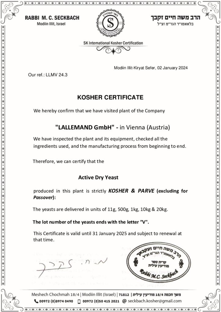 Kosher llmv 24.3 ady